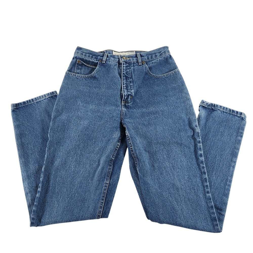 Bugle‎ Boy Original Vintage Tapered Leg Slim Fit High Rise Blue Jeans Womens 8